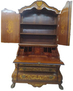 Floral Marquetry Bureau Cabinet — original alternate view and condition details on white