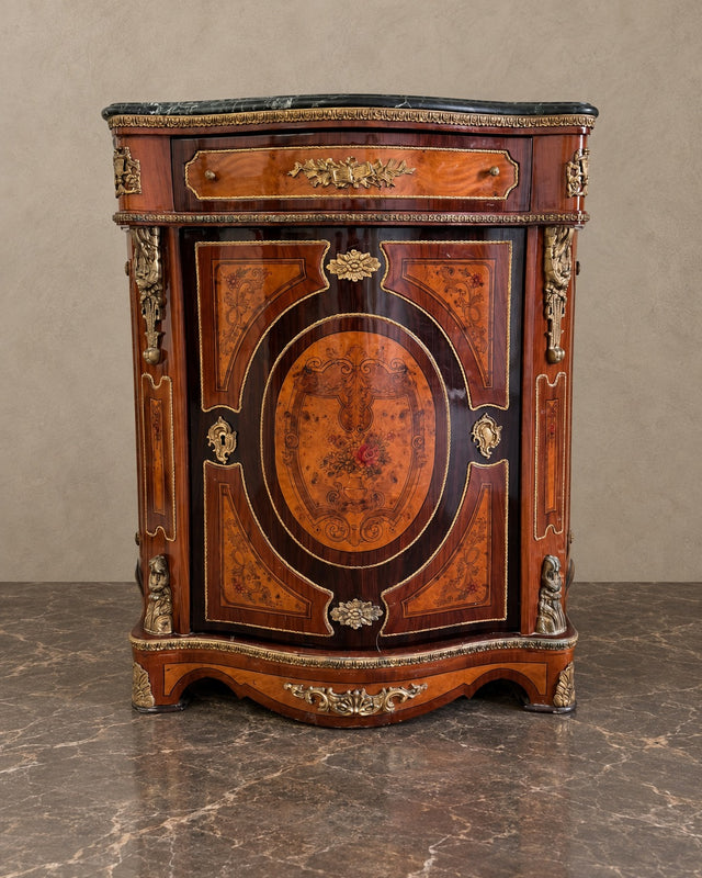 Oval Medallion Marquetry Hall Cabinet