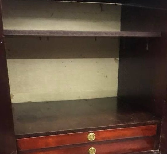 Bronze-Mounted Cabinet on Cabriole Legs — original alternate view and condition details on white