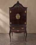 Bronze-Mounted Cabinet on Cabriole Legs in a styled setting