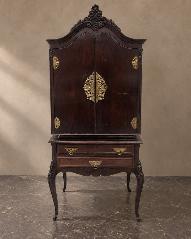 Bronze-Mounted Cabinet on Cabriole Legs