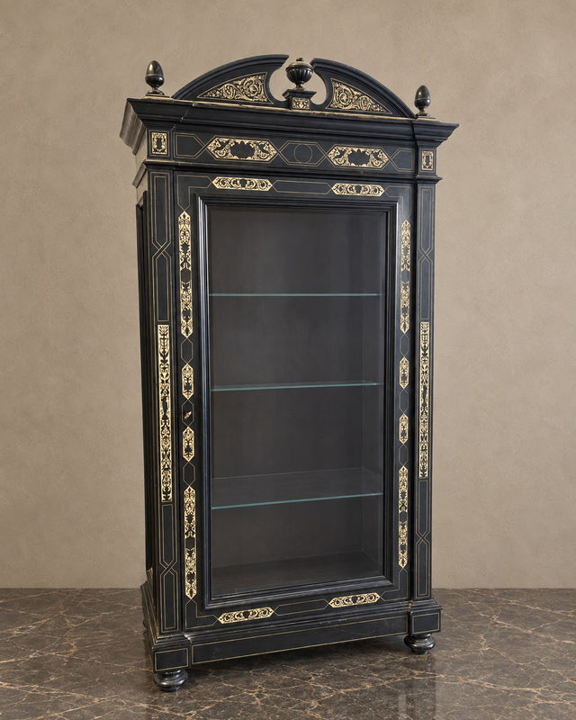 Renaissance-Style Ebonised Display Cabinet
