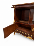 French Gilt-Decorated Three-Door Cabinet — original alternate view and condition details on white