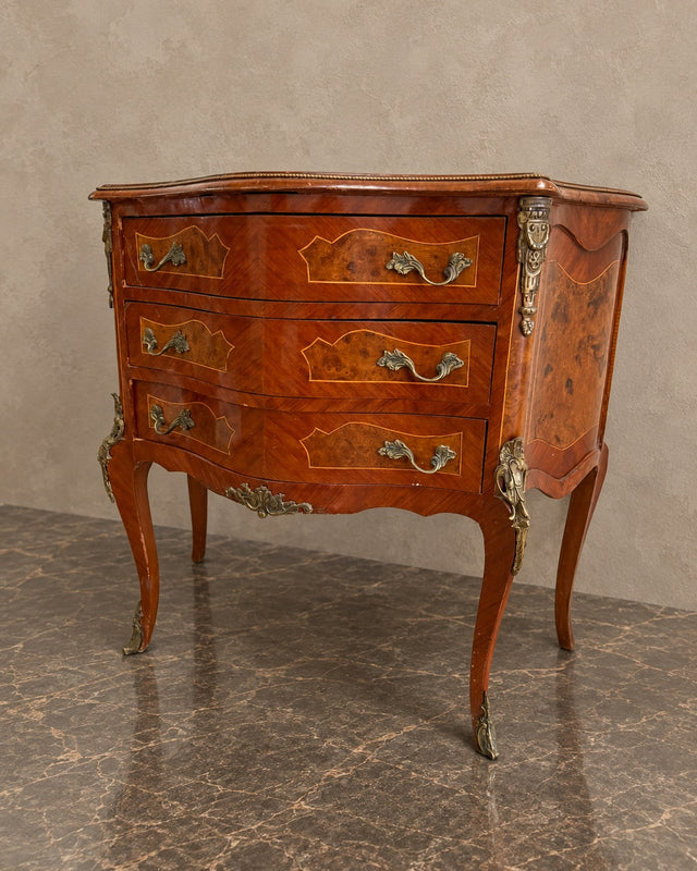 French-Style Marquetry Chest on Cabriole Legs