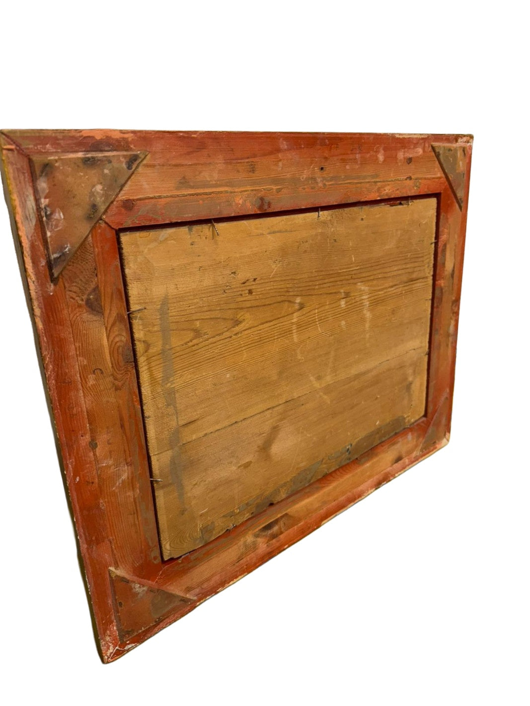 Original reverse of the panel and frame on white