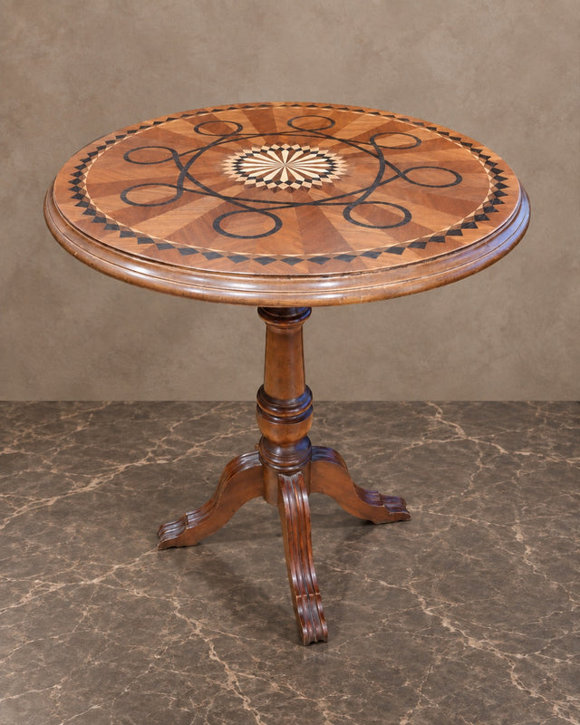 Dark Loop Marquetry Tripod Table