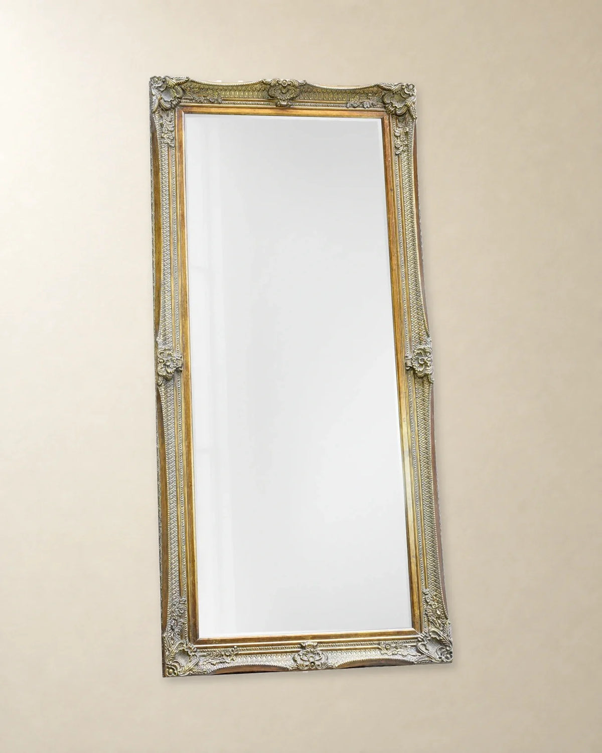 Acanthus Frame Wall Mirror — Brown, 60 × 150 cm