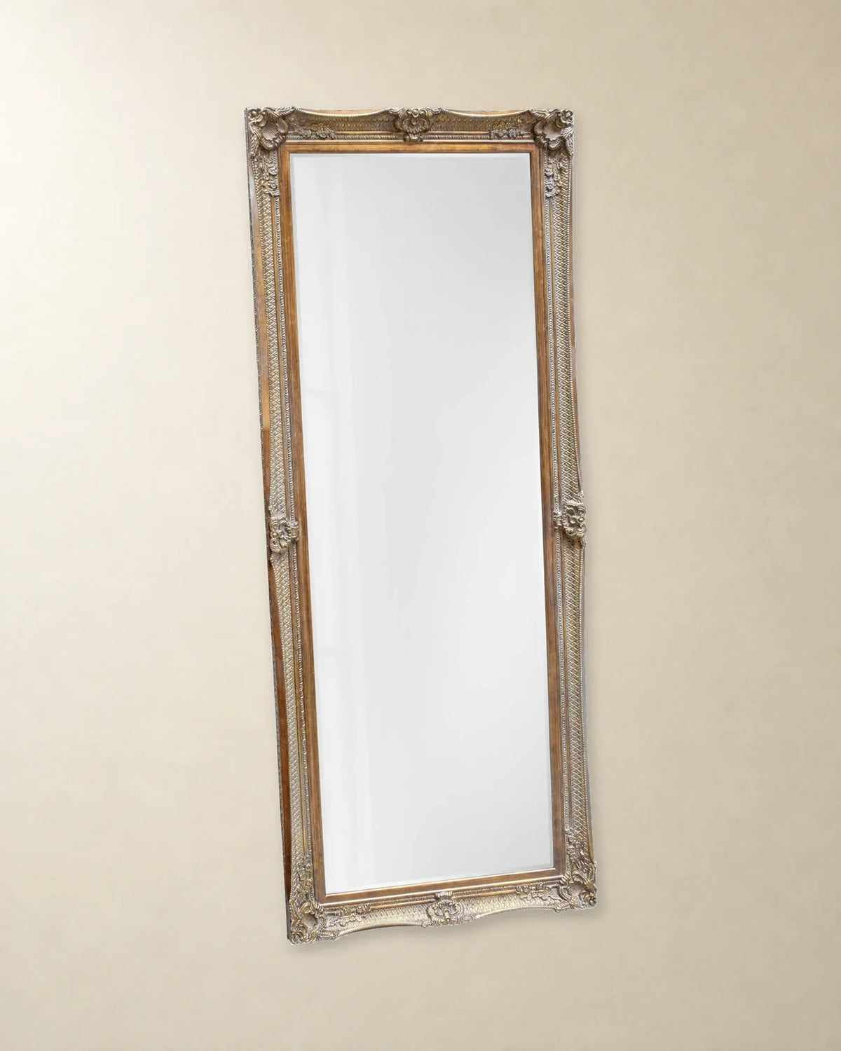 Acanthus Frame Wall Mirror — Brown, 60 × 180 cm