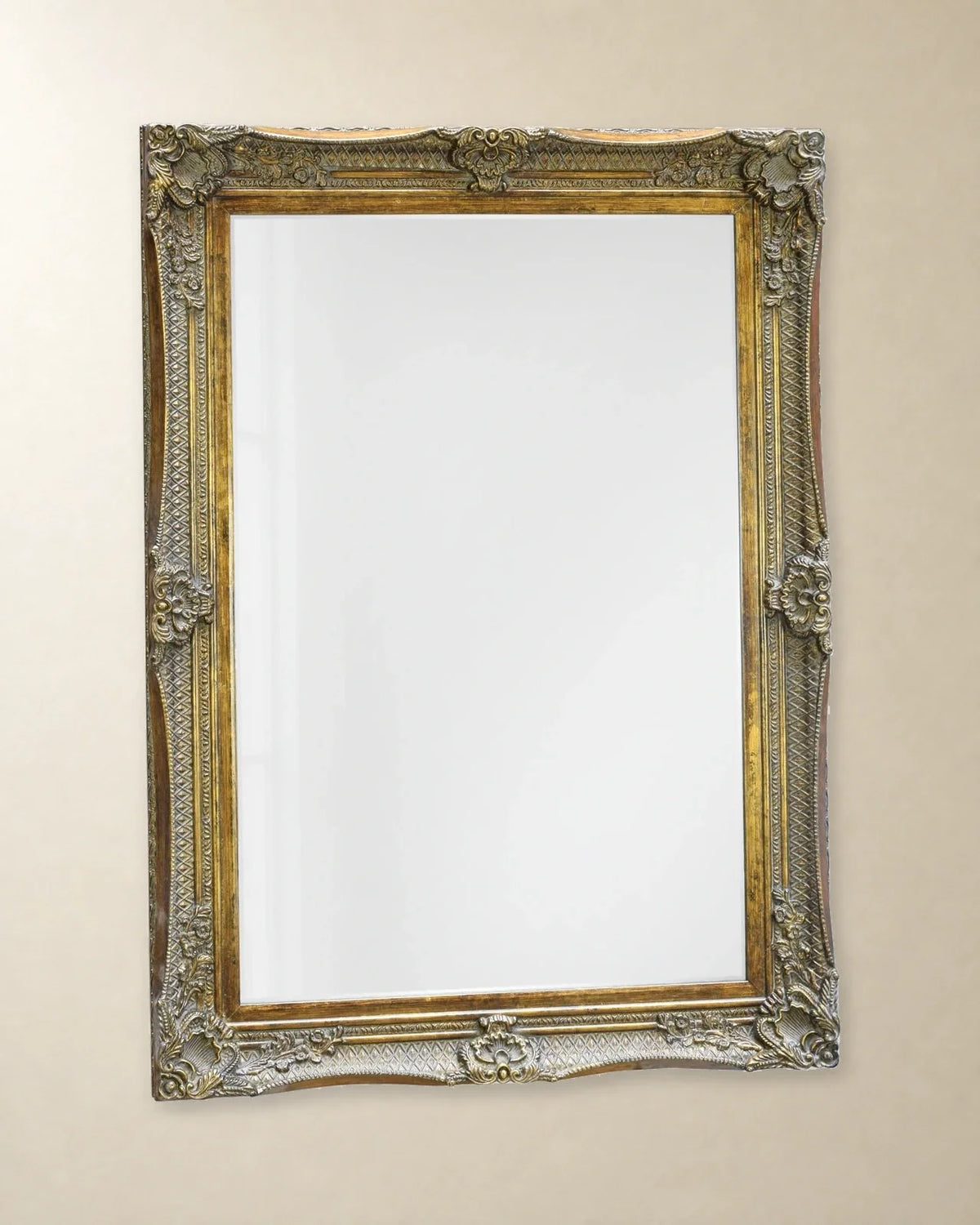 Acanthus Frame Wall Mirror — Brown, 60 × 90 cm