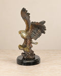 Bronze Eagle Sculpture — 24.6 cm Tall — primary view against a warm ivory background