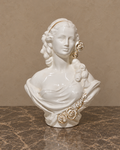 White Porcelain Lady Bust with Gilt Roses — main view