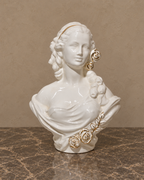 White Porcelain Lady Bust with Gilt Roses — main view