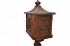 French Cast-Iron Pedestal Letter Box — detail view 10