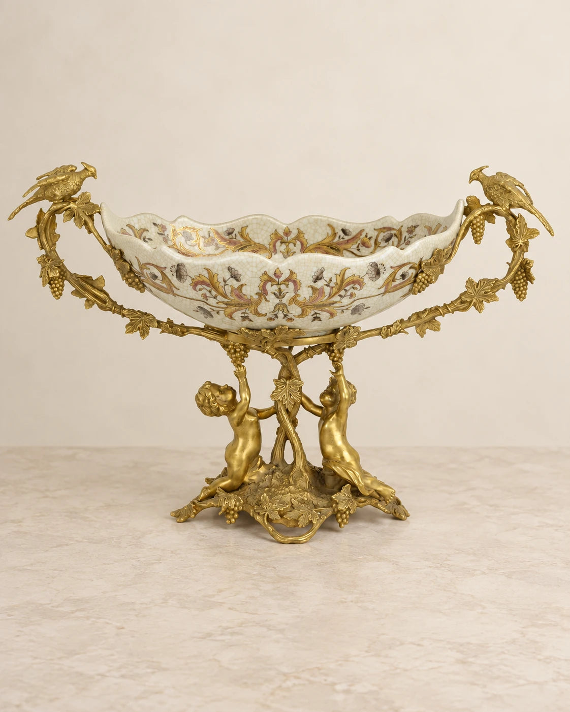Cherub Porcelain Centerpiece Bowl