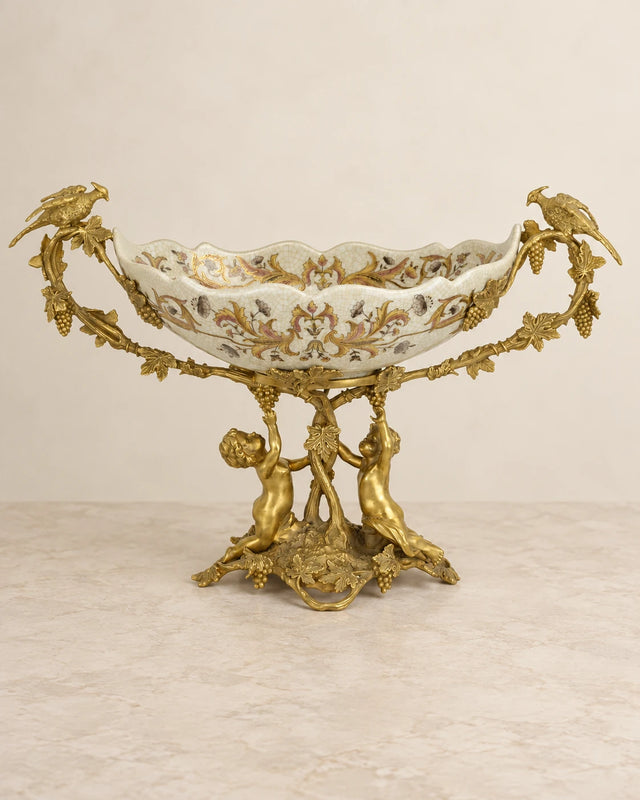 Cherub Porcelain Centerpiece Bowl