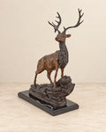 Deer Bronze Sculpture — 53.5 cm Tall — primary view against a warm ivory background