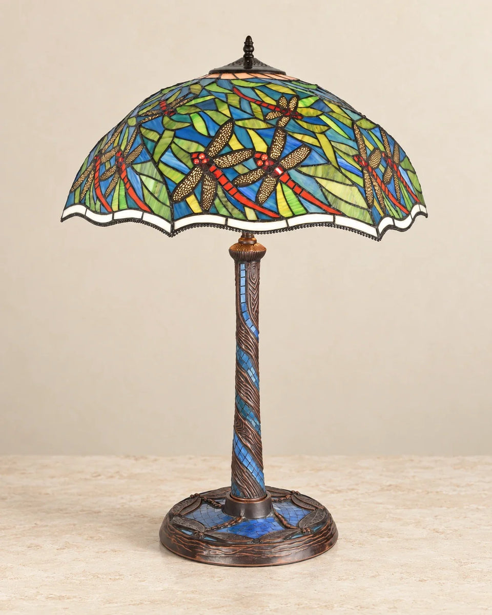 Dragonfly Tiffany-Style Table Lamp