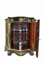 19th-Century Black and Gilt Napoleon III Cabinet — detail view 7