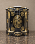 19th-Century Black and Gilt Napoleon III Cabinet — main view