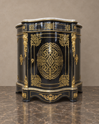 19th-Century Black and Gilt Napoleon III Cabinet — main view