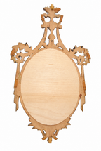 Empire-Style Oval Bevelled Mirror with Urn Crest — detail view 7