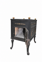 Cast-Iron Stove with Musician Cherub Reliefs — detail view 7
