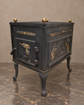 Cast-Iron Stove with Musician Cherub Reliefs — main view