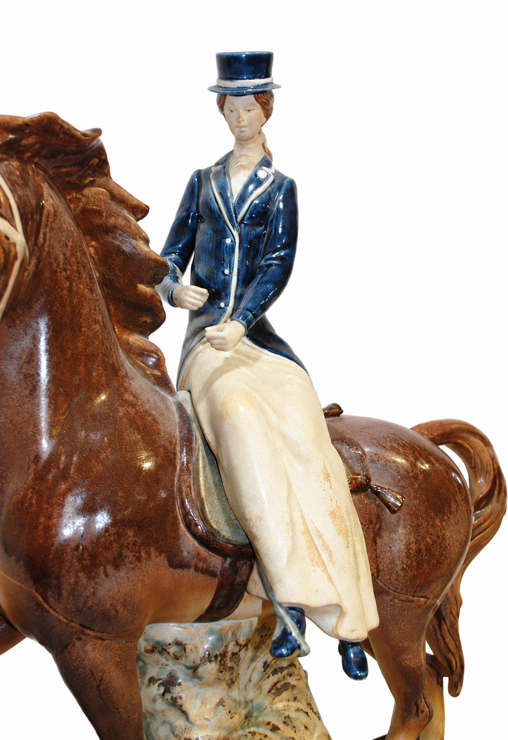 Rex Porcelain Horse and Sidesaddle Rider — detail view 4