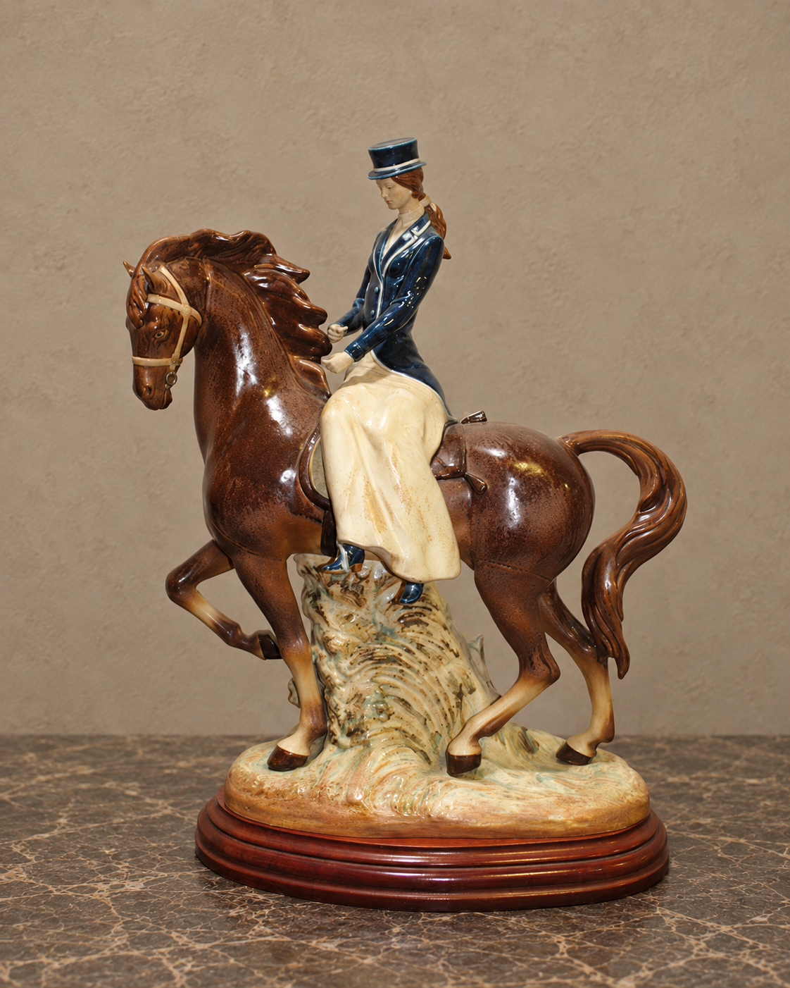 Rex Porcelain Horse and Sidesaddle Rider — main view