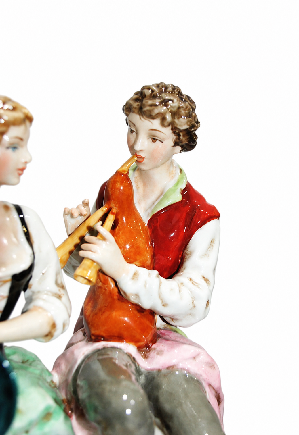 Salvador Mallol Porcelain Couple with Lamb — detail view 4