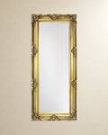 Floral Crest Wall Mirror — Gold tone