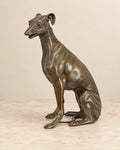 Greyhound Bronze Sculpture — 43.1 cm Tall — primary view against a warm ivory background