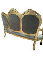 Original rear view of the sofa on a white background