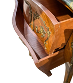 Original open-drawer detail showing the wood construction, surface wear and visible splits
