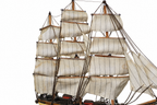 Three-Masted Wooden Clipper Ship Model — detail view 7