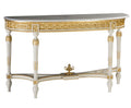 Curved Finial Console — Light Finish on a white background.