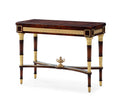 Wellington Compact Console — Brown Finish on a white background.