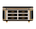 Wellington Six-Drawer Chest — Contrasting Finish on a white background.