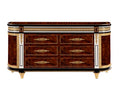 Wellington Six-Drawer Chest — Patterned Finish on a white background.