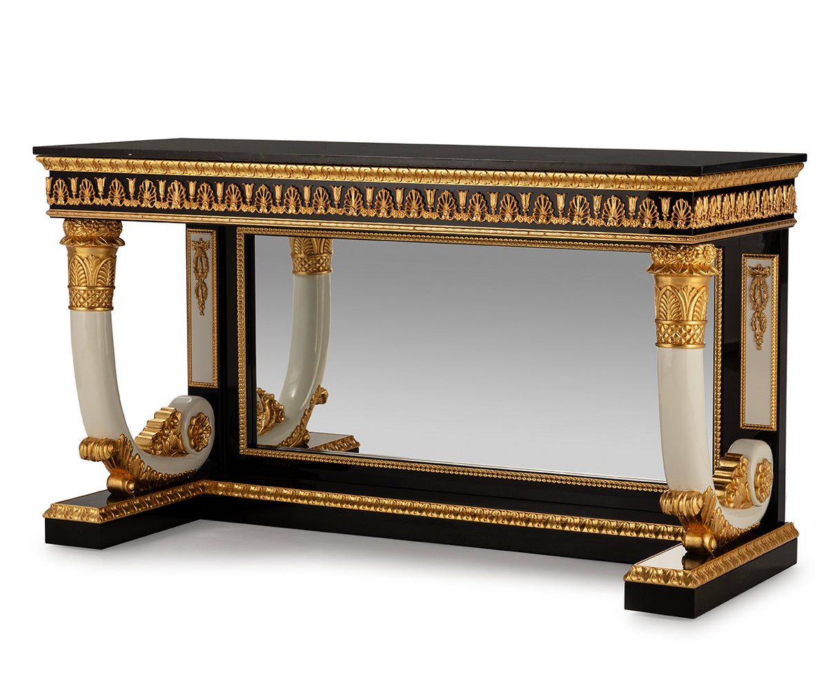 Mirrored Scroll Console on a white background.