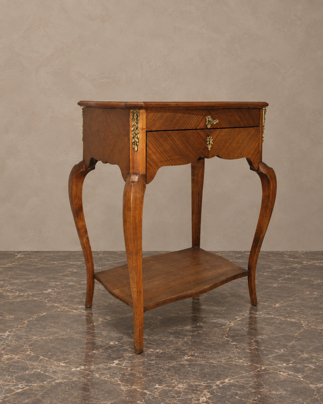 Louis XV-Style Sewing Table with Fitted Interior — main view