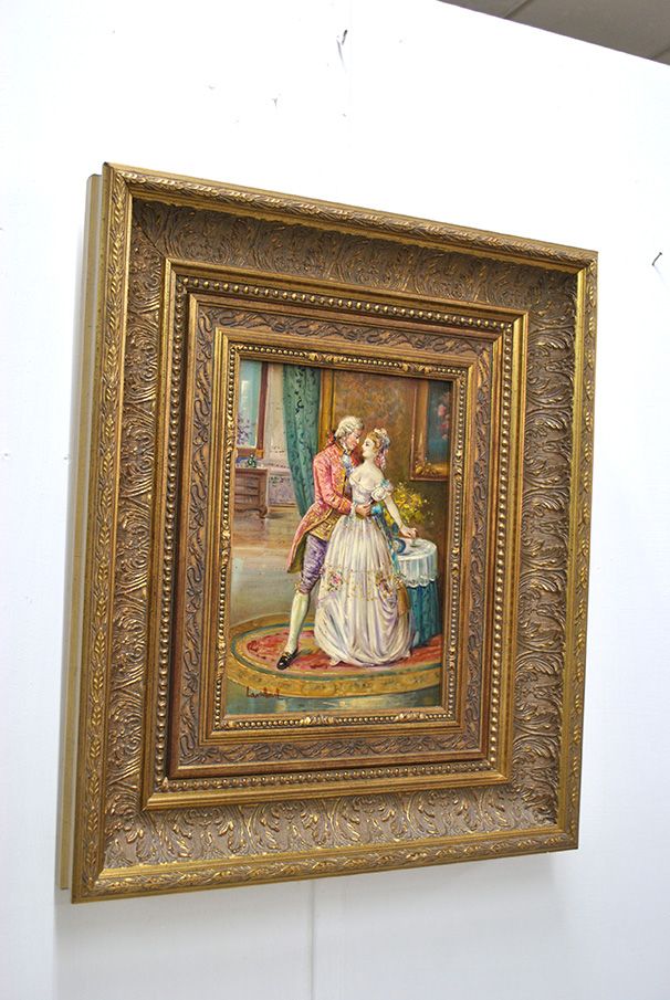 The Waltz, Oil on Copper Signed Lambert — main view