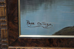 River and Stone Bridge, Oil Painting Signed Pepe Cañizo — detail view 6