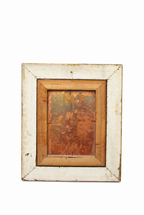 The Jewellery Box, Oil on Copper Signed Lambert — detail on white background