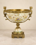 Porcelain Figural Pedestal Bowl