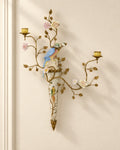 Porcelain Parrot Wall Candelabrum, Right facing