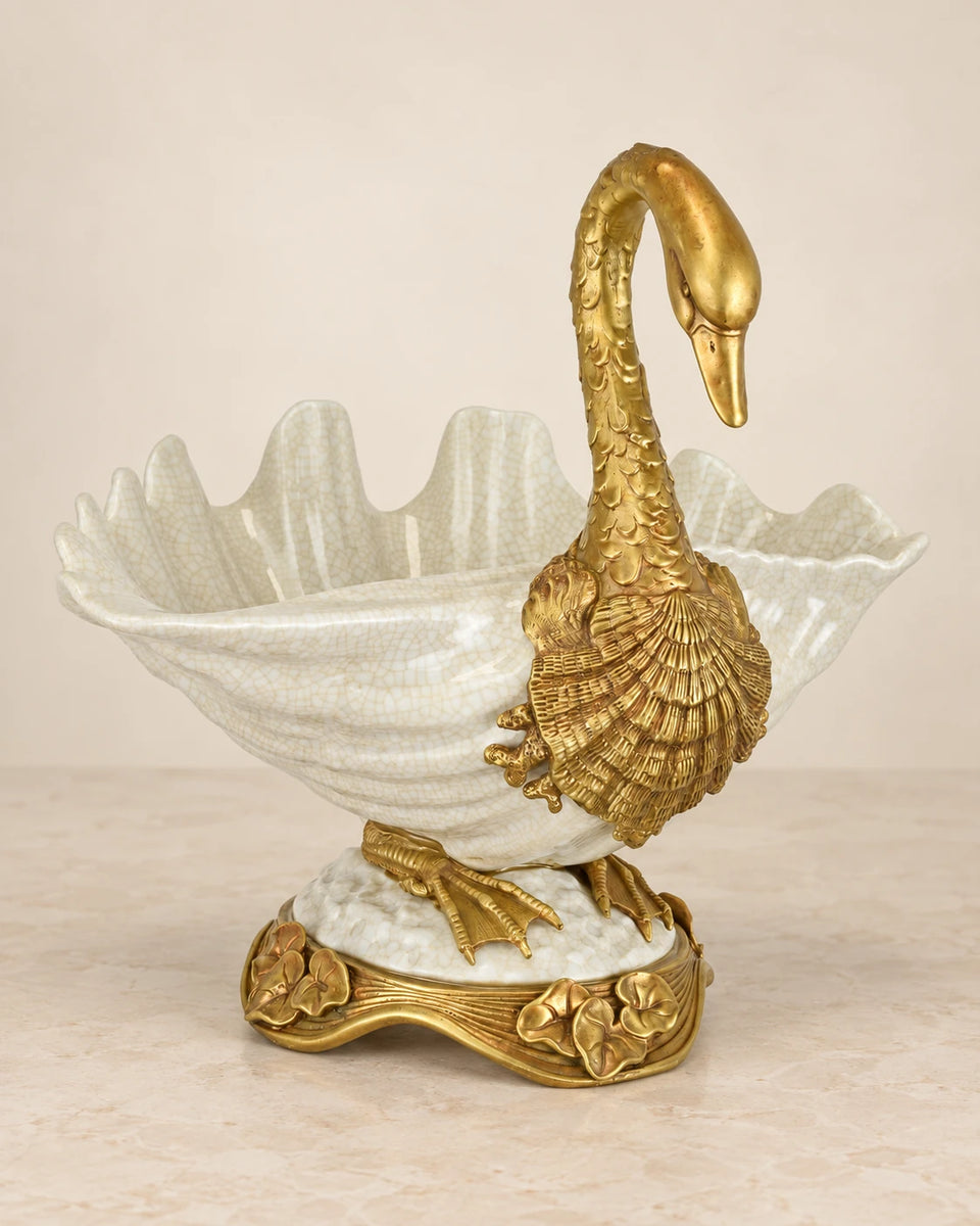 Porcelain Swan Bowl