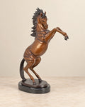 Rearing Horse Bronze Sculpture — Left or Right Facing — primary view against a warm ivory background