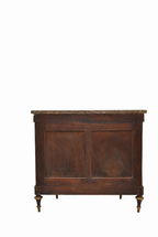 19th-Century Isabeline Demilune Cabinet with Marble Top — detail view 9