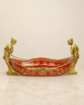 Red Porcelain Figural Bowl
